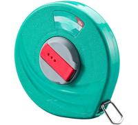 EXTRWORY Mètre ruban robuste en fibre de verre avec double échelle, étui résistant aux chocs, rétractation lisse, imperméable, antirouille pour travaux d'arpentage de chantier (10 m, vert)