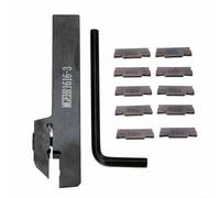 EXTRWORY MGEHR1616-3 Porte-outil de tournage Barre d'alésage avec 10 inserts MGMN300, acier allié pour semi-finition des métaux sur fonte