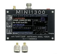 EXTRWORY Mini1300 Analyseur d'antenne LCD 43" 01-1300 MHz HF/VHF/UHF avec écran tactile capacitif, boîtier en métal pour test de champ radio Ham