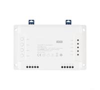 EXTRWORY Module d'interrupteur intelligent WiFi 4 canaux pour Sonoff 4CH R3 PRO R3, télécommande RF, commande vocale avec support sur rail DIN en plastique pour domotique (4CH R3)