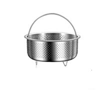 EXTRWORY Panier vapeur en acier inoxydable avec trou résistant à l'eau - Portable - Multifonctionnel - Pour cuisinière électrique, œufs, viande, pâtisseries - 13,3 cm - 15 cm