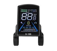 EXTRWORY Panneau de bord LCD couleur pour vélo électrique S-100 prenant en charge le protocole de communication OMD 2 connecteur SM 24 V à 72 V système finition noire, pour les cyclistes en plein air