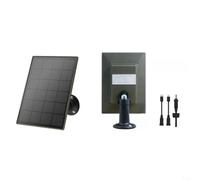 EXTRWORY Panneau solaire 6000 mAh pour caméra de chasse 3 W rechargeable IP66 résistant aux intempéries Compatible avec Winghome pour bushnell pour Spypoint et surveillance de la faune Noir