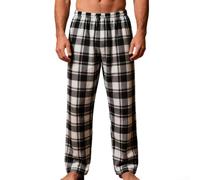 EXTRWORY Pantalon décontracté pour une coupe décontractée pour dormir à la | 50 % coton, 50 % polyester mélangé, texture brossée douce, pour un ajustement décontracté des hanches et des cuisses
