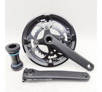 EXTRWORY Pédalier de vélo de route en aluminium 48/32T, pour système Hollowtech 165 mm, 170 mm, 175 mm, noir, comprend pédalier, pour cyclistes adultes (175 mm)