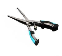 EXTRWORY Pince de pêche en acier inoxydable avec outil multifonction pour enlever les hameçons - Mâchoire étendue - Ressort à réinitialisation automatique - Poignée ergonomique en caoutchouc pour