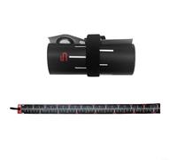 EXTRWORY Règle de mesure en PVC imperméable double unité 110 cm de long échelle transparente pour mesure précise de la dérive, compétition et utilisation quotidienne pour la pêche - Noir (110 x 8 cm)
