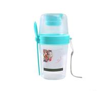 EXTRWORY Shaker à salade portable avec fourchette intégrée, pour le stockage des flocons d'avoine, des fruits et du yaourt, multifonction, récipient réutilisable pour la préparation des repas (vert)