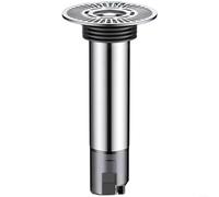EXTRWORY Siphon de sol étendu en acier inoxydable avec valve à débit rapide et piège à cheveux, pour salle de douche, sous-sol, argent, 11 cm (argent-15)