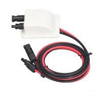 EXTRWORY Solar Pro Système d'entrée de câble double résistant aux intempéries avec rallonge de 2 m pour installation de panneau solaire de camping-car, yacht, noir et blanc (blanc)