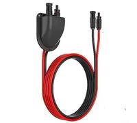 EXTRWORY Solar Pro Système d'entrée de câble double résistant aux intempéries avec rallonge de 2 m pour installation de panneau solaire de camping-car, yacht, noir et blanc