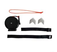 EXTRWORY Système de remorquage de vélo rétractable 2,5 m Corde de traction avec sangles réfléchissantes pour enfants Noir