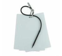 EXTRWORY Tableau d'écriture sous-marin en ardoise avec règle intégrée en acier inoxydable 316 Noir ou blanc (A)