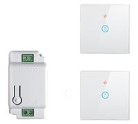 EXTRWORY Télécommande sans fil pour éclairage domestique, interrupteur intelligent tactile avec technologie RF433, facile à installer, aucun câblage nécessaire (B)