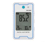 EXTRWORY Testeur de lumière stroboscopique 01-999900Lux Analyse de scintillement 10 Hz-10 kHz Détection d'humidité de température Évaluation rapide Plastique Blanc Métal 7 x 4 x 1 cm, pour Office