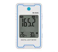 EXTRWORY Testeur de lumière stroboscopique 01-999900Lux Analyse de scintillement 10 Hz-10 kHz Détection d'humidité de température Évaluation rapide Plastique Blanc Métal 7 x 4 x 1 cm, pour Office
