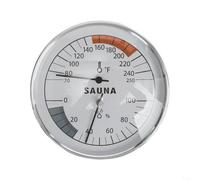 EXTRWORY Thermomètre hygromètre 2 en 1 avec étalonnage automatique, coque en métal pour des lectures précises de la chaleur et de l'humidité dans le hammam, le spa
