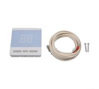 EXTRWORY Thermostat électrique pour chauffage au sol 25 A Interrupteur de contrôle intelligent de la température ± 1 °C Hystérésis pour hammam, système de chauffage à film électrique PC + ABS, noir