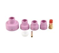 EXTRWORY TIG Kit d'accessoires pour torche de soudage avec lentille à gaz Stubby et tasses en céramique #12#14#16#24 pour WP-17 WP-18 WP-26 Torches, adaptateur de mandrin de 24 mm pour soudage argon
