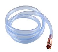 EXTRWORY Tuyau de pompe à siphon en PVC transparent 2 m x 19 mm, auto-amorçant, pompe de transfert avec valve en cuivre pour essence, huile, eau, carburant, aquarium et véhicule