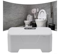 EXTRWORY Vanne de chasse d'eau infrarouge sans contact rechargeable IPX5 étanche ABS pour maison, hôtel, restaurant, toilettes publiques, blanc