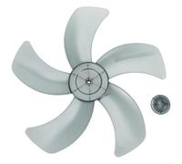 EXTRWORY Ventilateur en plastique à cinq feuilles de 40,6 cm avec cache-écrou, accessoire léger et résistant aux hautes températures pour bureau, décoration de salon (noir)