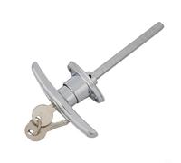 EXTRWORY Verrou de poignée en T en alliage de zinc couleur naturelle tige de connexion poignée en T longue poignée serrure de porte châssis armoire pour caravane, garage, abri de jardin, camping-car