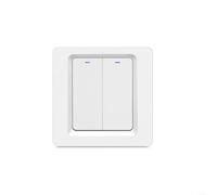 EXTRWORY Zigbee Interrupteur mural intelligent 600 W 1 à 3 fils neutres requis Contrôle vocal Minuteur pour Tuya pour Smart Life App Éclairage domestique Royaume-Uni (2 gangs)