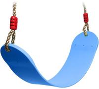 EXTSUD Balançoire pour Enfants Siège avec Corde Matériau EVA Flexible 66x14cm Max Charge 150kg (Bleu)