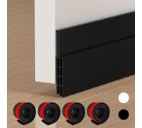 EXTSUD Bas de Porte Adhésif 100cmx5cm Lot de 4 Souple Silicone Isolant Phonique Thermique Blanc Bande d'étanchéité Anti Bruit Poussière Stop à l'air Froid Anti Souris Insectes