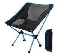 EXTSUD Chaise de Camping Pliante Portable Chaise de Pêche Compact Ultra-légère avec Sac de Transport pour Randonnée, Barbecue, Pique-Nique, Plage, Plein air, Max Charge 150 kg