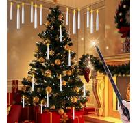 EXTSUD Lot de 12 Bougies LED Flottantes avec Télécommande Baguette Magique - Bougies LED Magiques Suspendues à Piles avec Flamme Vacillante pour Décorations de Halloween, Noël et Mariage