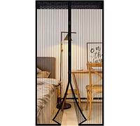 EXTSUD Moustiquaire de Porte Magnétique Fermeture Automatique Rideau Porte Anti Insectes Mouche Moustique avec Aimants sans Perçage (120x240cm, Noir)
