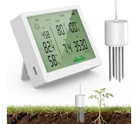 EXTSUD Testeur de pH du Sol 7 en 1, Testeur pour Humidité/Fertilité/pH/Température/Lumière/Humidité Ambiante/Température Ambiante, Humidimetre Hygrometre pour Pot de Fleurs Plante Jardin Ferme Cour