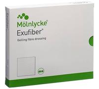 Exufiber Pansement Stérile En Fibres Gélifiantes 5x5cm 10 Pièces