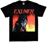 exumer Possessed by Fire Thrash Metal Band Men's Black t T-Shirts à Manches Courtes (Large)