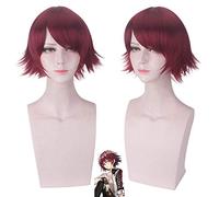 Exusiai Cosplay perruque jeu Arknights perruques fête d'halloween 40cm court rouge bordeaux jeu de cheveux synthétiques Cosplay femmes perruque + bonnet de perruque Arknights Exusiai perruque 675