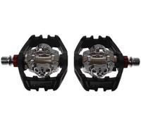 Exustar E-pm825 Paire de pédales Mixte, Noir/Argent, Taille Unique
