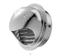 Exutoire mural à nez de bœuf rond,Exutoire mural à Couvercle externe de mur d'extracteur d'acier inoxydable, volets inclinables de Grille de couverture de sortie de nez de taureau(Size:2.8inch 70mm)