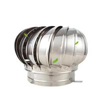 Exutoire mural à nez de bœuf rond，Exutoire mural à Rotation automatique des conduits de fumée de toit par flux de vent/air, ventilateur sans consommation, for dessus de cheminée de bâtiments résidenti