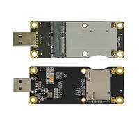 EXVIST Adaptateur industriel Mini PCIe vers USB 4G LTE avec fente pour carte SIM pour module WWAN/LTE 3G/4G applicable pour les applications M2M et IoT telles que le routeur industriel Raspberry Pi