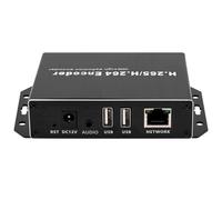 EXVIST Encodeur vidéo HDMI H.265 4K PoE, Double USB 2.0 pour Enregistrement, Boucle HDMI, Compatible with ONV/HK, encodeur de Streaming IP pour Youtube, Facebook, Wowza, Twitch