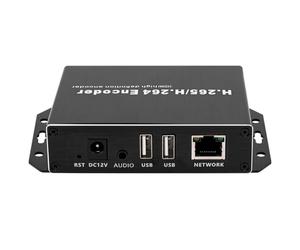 EXVIST H.265 1080P PoE HDMI Video Encodeur/Décodeur, Double USB2.0 pour WebCamera, Décodeur vidéo pour caméra IP, Compatible with ONV/HK, Live Broadcast pour Youtube, Facebook, Wowza, Twitch