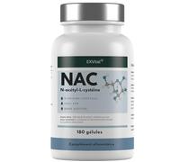 EXVital® NAC Capsules, 600 mg par capsule - 180 capsules végétaliennes contenant de la N-acétylcystéine - N-acétyl-L-cystéine hautement dosée - Testé en laboratoire et sans additifs