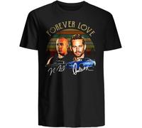 EXVXZ Forever Love Dominic Toretto and Brian Oconner T-Shirt Fast and Furious Shirt Black