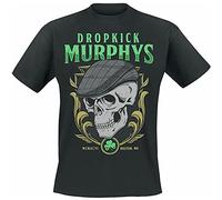 EXVXZ Skelly Skull Dropkick Murphys T Shirt Funny Vintage Gift for Men Black