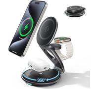EXW Mag-Safe Chargeur Induction 3 en 1 for iPhone 16 15 14 13 12 Pro/Max/Plus, Apple Watch 9 8 SE 7 6 5 4 3 2, Airpods 2/3/Pro,Station de Charge,Chargeur sans Fil Rapide(Chargeur 30W Inclus)