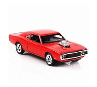 EXYFRUX Alliage Moulé sous Pression Échelle 1:32 pour Dodge Charger 1970 Modèle De Voiture en Alliage Moulé sous Pression, Simulation Sonore Et Lumineuse, Décorations Voitures Collection(Red nobox)