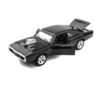 EXYFRUX Alliage Moulé sous Pression Échelle 1:32 pour Dodge Charger 1970 Modèle De Voiture en Alliage Moulé sous Pression, Simulation Sonore Et Lumineuse, Décorations Voitures Collection(Black nobox)