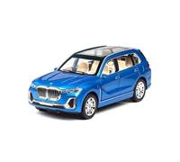 EXYFRUX Alliage Moulé sous Pression Modèle Voiture 1:24 pour BMW X7 SUV De Luxe, Alliage Moulé sous Pression, Mini Véhicule Simulation, Modèle D’Exposition Dynamique Voitures Collection(Blue)